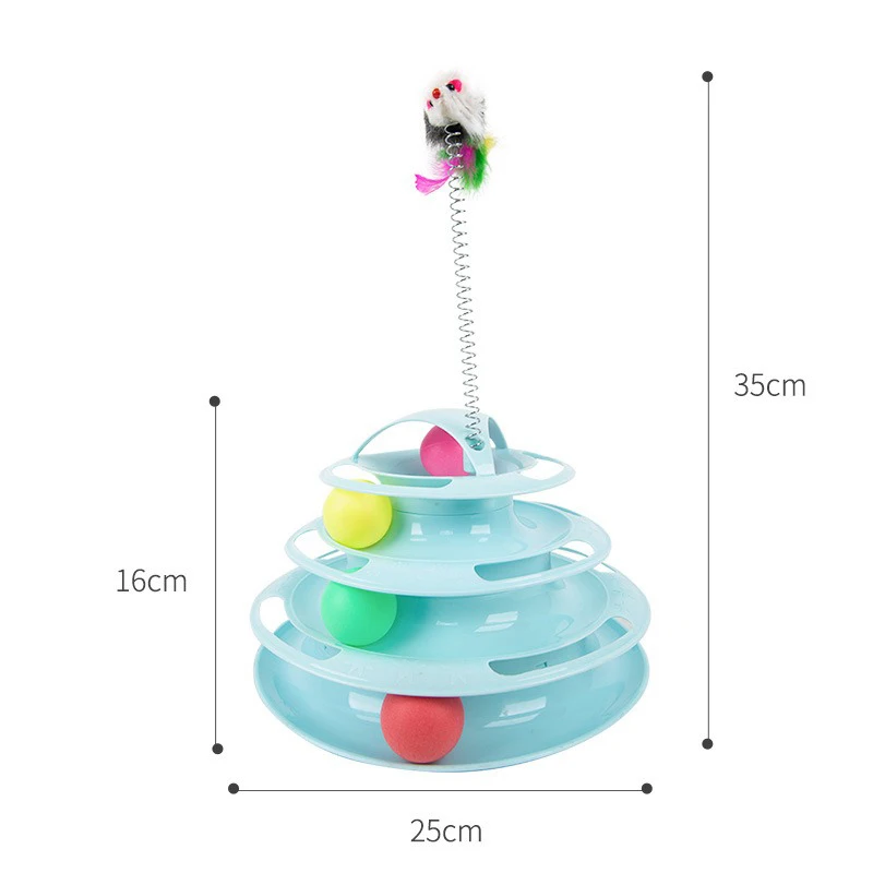 Cat Track Toy Interactive 4 Level Towers Roller with Four Colorful Ball Cat Teaser Suitable for Kittens Chase Healthy Exercise
Cat Track Toy Interactive 4 Level Towers Roller with Four Colorful Ball Cat Teaser Suitable for Kittens Chase Healthy Exercise