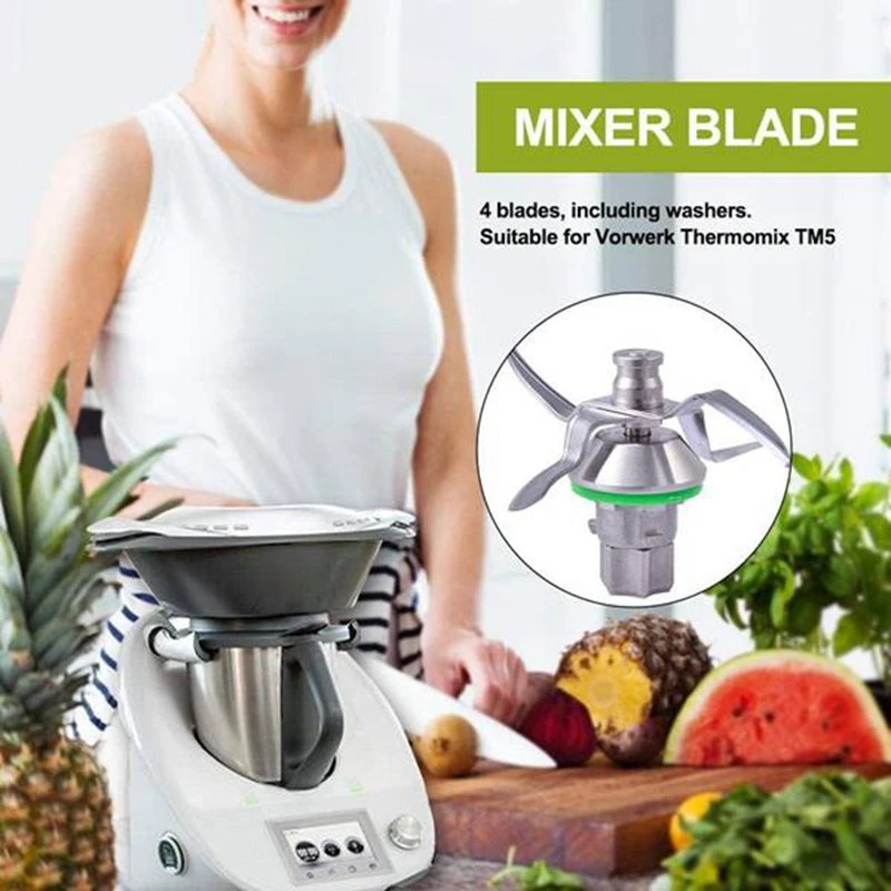 2 Pcs Knife Mixer Blade Stainless Steel for Vorwerk Thermomix TM5 Kitchen Machine Alternative Sharp Replacement Blender
2 Pcs Knife Mixer Blade Stainless Steel for Vorwerk Thermomix TM5 Kitchen Machine Alternative Sharp Replacement Blender