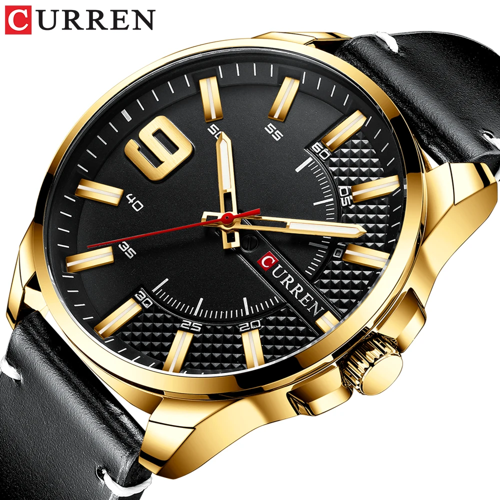 Classic Design CURREN Men Watch Top Brand Luxury Mens Business Watches Gold Male Clock Black Leather Fashion Quartz Watches xfcs
Classic Design CURREN Men Watch Top Brand Luxury Mens Business Watches Gold Male Clock Black Leather Fashion Quartz Watches xfcs
