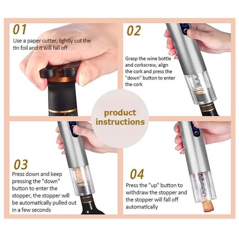 Automatic Bottle Opener Red Wine Foil Cutter Electric Red Wine Openers Bottle Corkscrew Jar Opener Kitchen Accessories Gadgets
Automatic Bottle Opener Red Wine Foil Cutter Electric Red Wine Openers Bottle Corkscrew Jar Opener Kitchen Accessories Gadgets