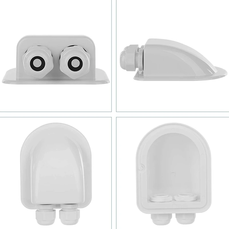 2 Pack of IP68 Waterproof Solar Cable Entry Gland, Weather Resistant Dual Cable Entry Housing for Solar Panels of RV
