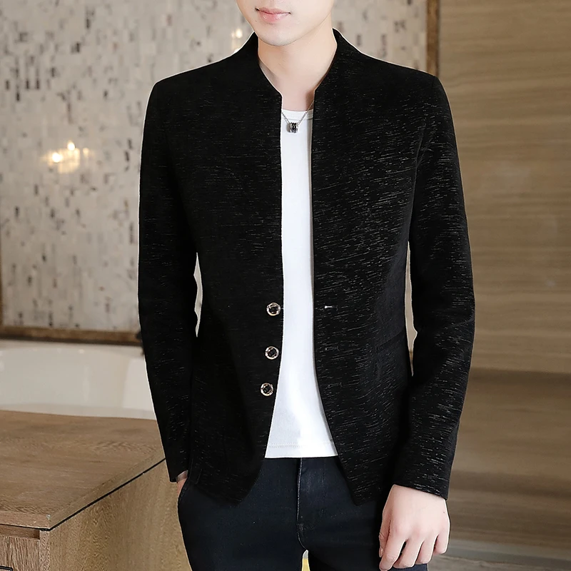 2020 Men's Autumn Handsome Thick blazer Youth Trendy and Casual Cool Stand Collar blazer
2020 Men's Autumn Handsome Thick blazer Youth Trendy and Casual Cool Stand Collar blazer
