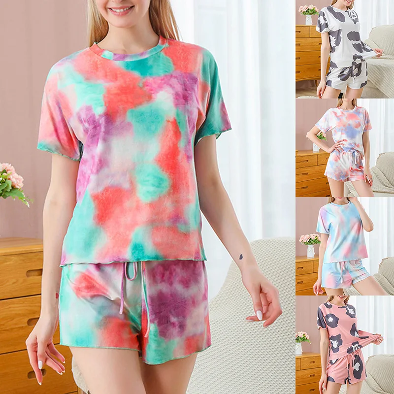Hot Womens Tie Dye Printed Ruffle Short Pajamas Set Long Sleeve Tops and Shorts Set plus size Loungewear Nightwear Sleepwear
Hot Womens Tie Dye Printed Ruffle Short Pajamas Set Long Sleeve Tops and Shorts Set plus size Loungewear Nightwear Sleepwear