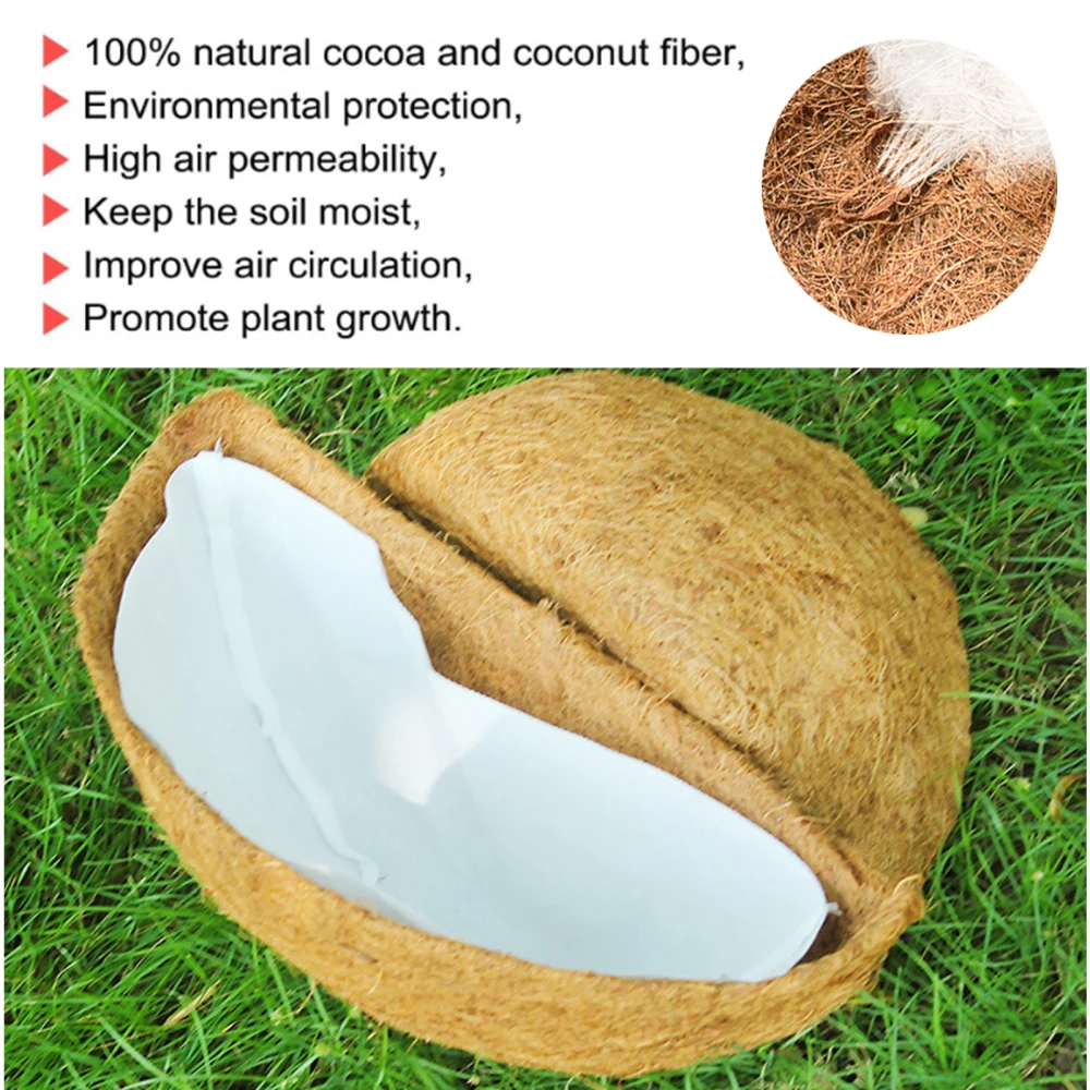 Coconut Flower Pot Thick Liner Semicircle For Home Gardening Hanging Plant Basket
Coconut Flower Pot Thick Liner Semicircle For Home Gardening Hanging Plant Basket
