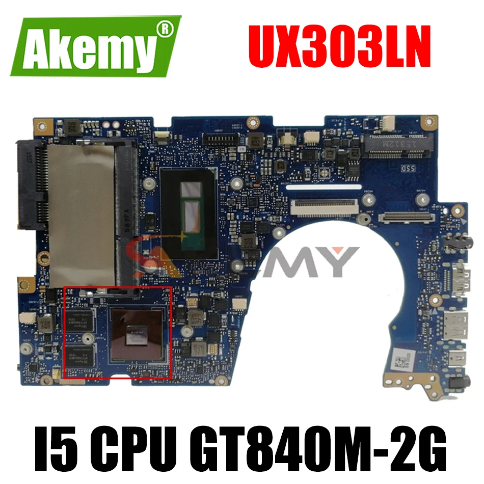 Akemy UX303LN Laptop motherboard for ASUS UX303LN UX303LB UX303LA UX303L UX303 Test original mainboard 4G RAM I5 CPU GT840M-2G
Akemy UX303LN Laptop motherboard for ASUS UX303LN UX303LB UX303LA UX303L UX303 Test original mainboard 4G RAM I5 CPU GT840M-2G