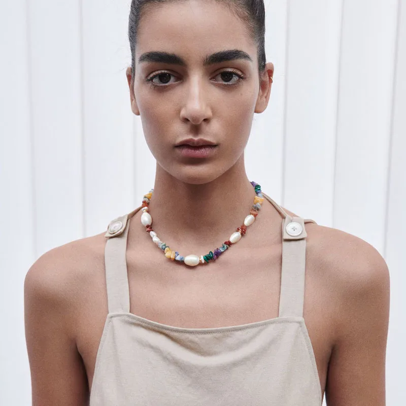2021 Bohemian Natural Stone Bead Choker Necklace Bracelet Bridal Handmade Irregular Ladies Jewelry Collar Party Gift
2021 Bohemian Natural Stone Bead Choker Necklace Bracelet Bridal Handmade Irregular Ladies Jewelry Collar Party Gift