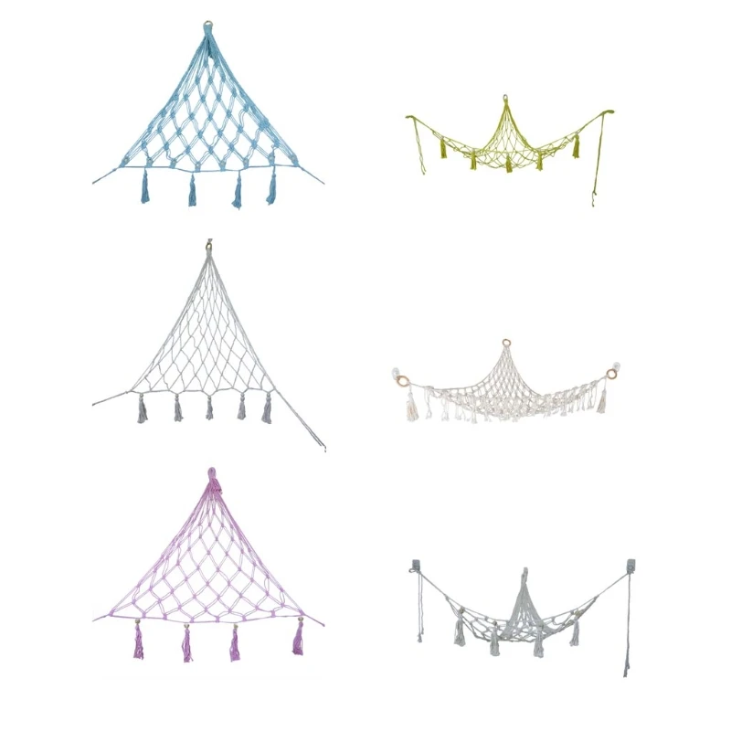 67JC Macrame Hanging Net Kids Toys Storage Basket Boho Wall Baskets Organizer Hammock Space Saver Holder for Fruits Vegetable
67JC Macrame Hanging Net Kids Toys Storage Basket Boho Wall Baskets Organizer Hammock Space Saver Holder for Fruits Vegetable