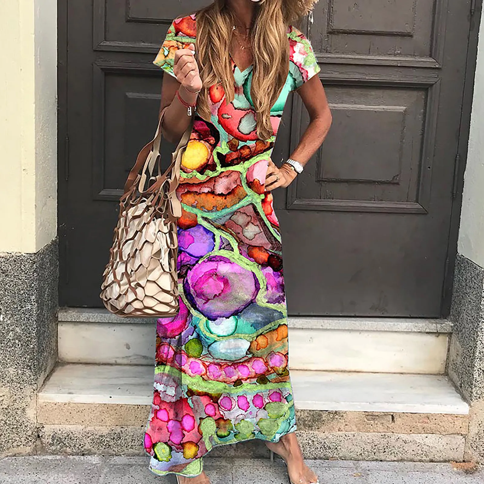 Женское летнее Открытое платье с цветочным рисунком в богемном стиле с принтом платье 2021 модное Повседневное платье длинные пляжные платья...
Женское летнее Открытое платье с цветочным рисунком в богемном стиле с принтом платье 2021 модное Повседневное платье длинные пляжные платья...