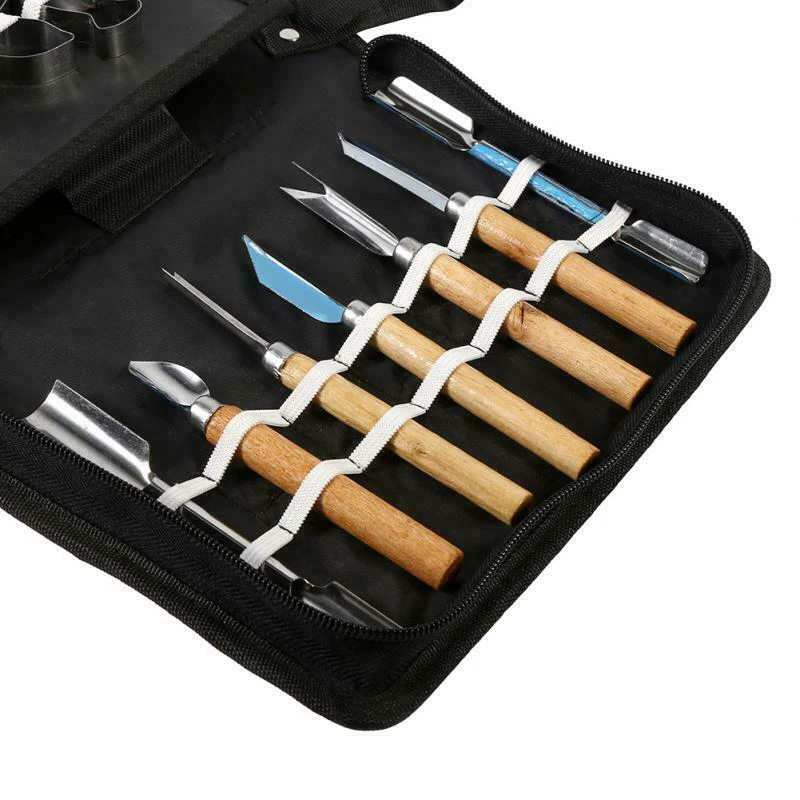 NEW 46pcs Culinary Carving Tool Set Fruit Vegetable Food Garnishing Cutting Slicing Garnish Tools Kit 
NEW 46pcs Culinary Carving Tool Set Fruit Vegetable Food Garnishing Cutting Slicing Garnish Tools Kit