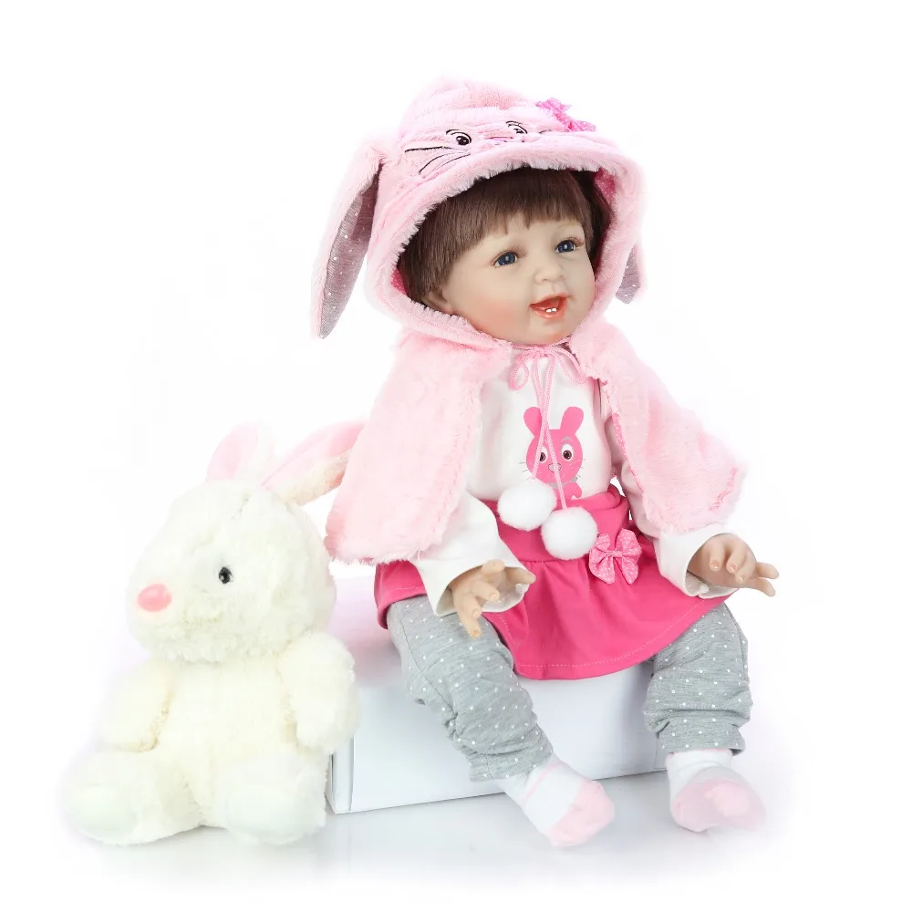Pink rabbit reborn baby doll 22" 55cm soft silicone reborn babies dolls girl reborn toddler boneca toys gift
Pink rabbit reborn baby doll 22" 55cm soft silicone reborn babies dolls girl reborn toddler boneca toys gift