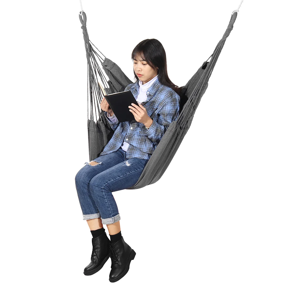 Nordic Style Hammock Outdoor Indoor Garden Dormitory Bedroom Hanging Chair For Child Adult Swinging Single Safety Chair
Nordic Style Hammock Outdoor Indoor Garden Dormitory Bedroom Hanging Chair For Child Adult Swinging Single Safety Chair