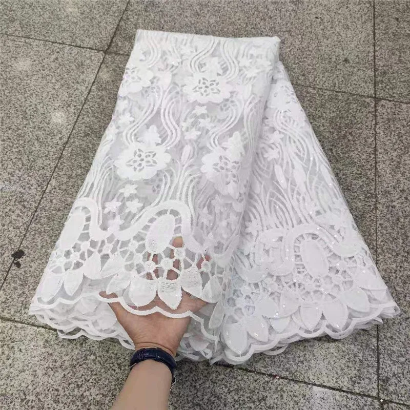 White French Tulle Lace Fabric 5 Yards African Lace Fabric 2021 High Quality Nigerian Lace Fabric For Party Dress
White French Tulle Lace Fabric 5 Yards African Lace Fabric 2021 High Quality Nigerian Lace Fabric For Party Dress