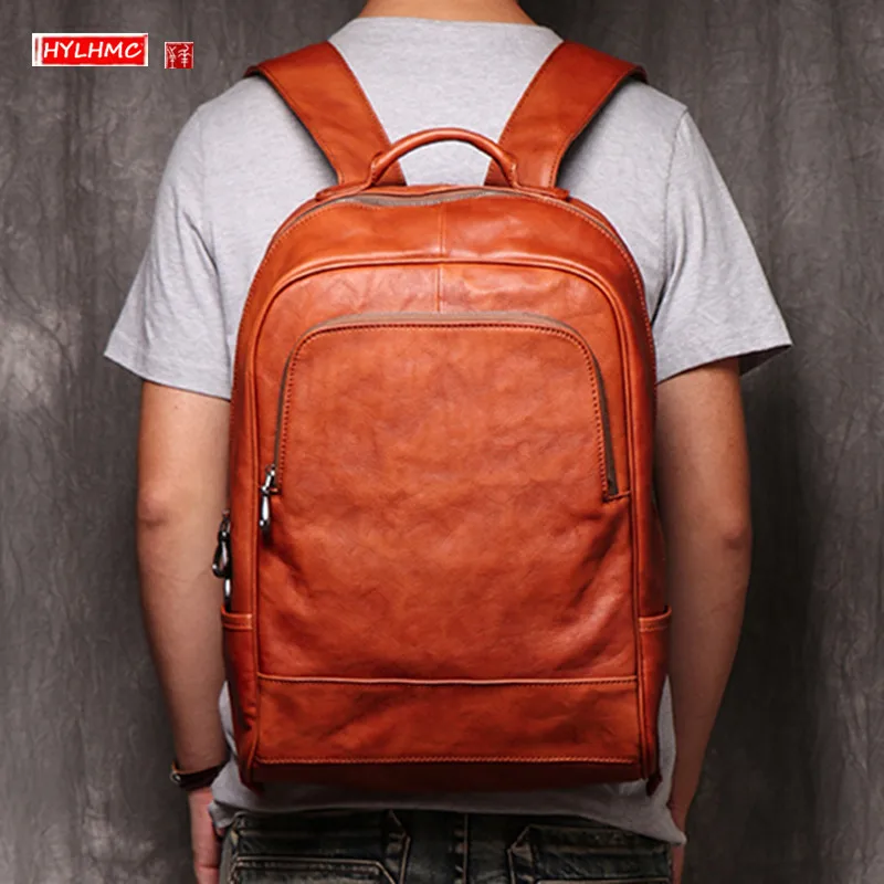 Genuine Leather Men's Backpack Vintage Men Travel Backpacks 15 Inch Laptop Bag Male Casual Computer Fashion School Bags Cowhide
Genuine Leather Men's Backpack Vintage Men Travel Backpacks 15 Inch Laptop Bag Male Casual Computer Fashion School Bags Cowhide