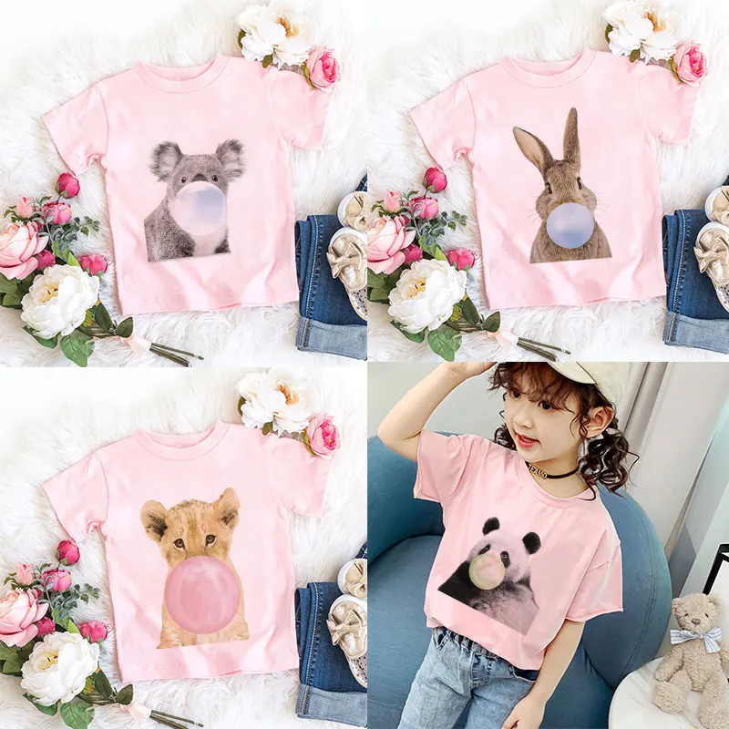 2021 Fashion Cartoon Bubble Blowing Panda Rabbit T Shirt For Girls Cute Girl T-shirt Children Kids Boys Clothing Baby T Shirts
2021 Fashion Cartoon Bubble Blowing Panda Rabbit T Shirt For Girls Cute Girl T-shirt Children Kids Boys Clothing Baby T Shirts