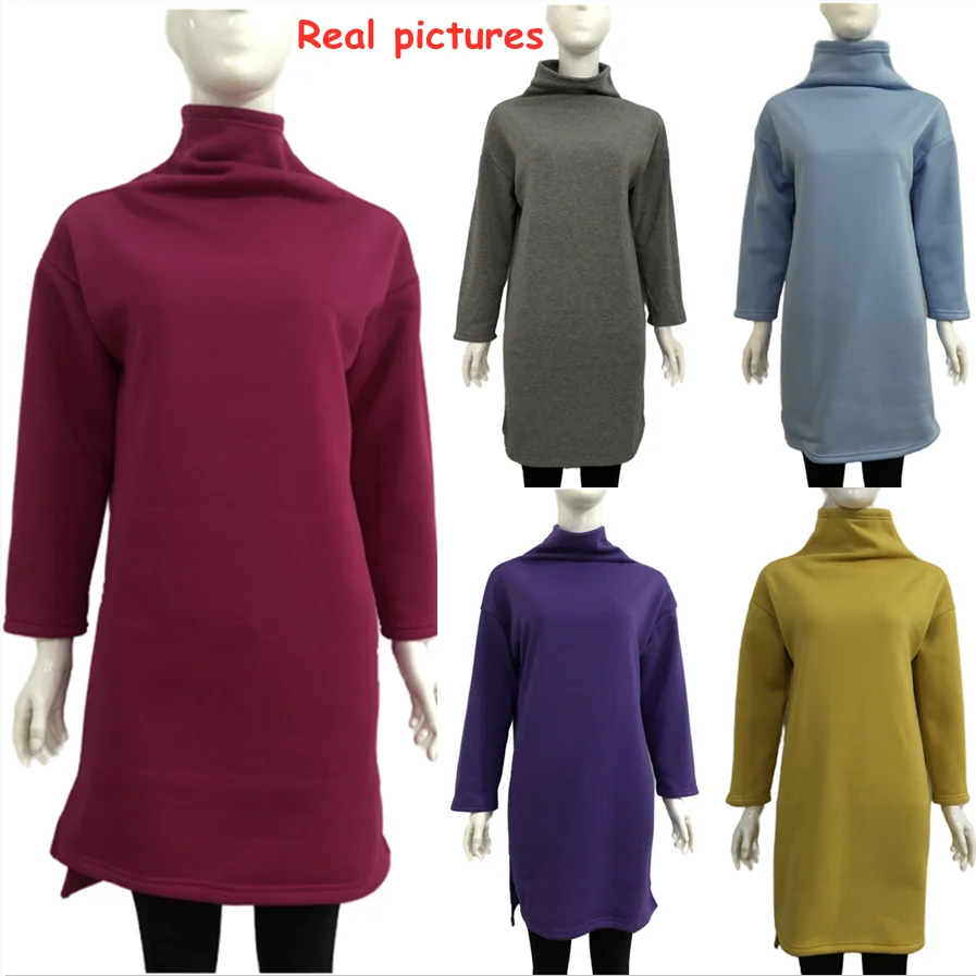 Women Knitted Slit Sweater Dress Autumn Winter Warm Long Sleeve Turtleneck Sweaters Pullover Casual Solid Loose Dresses Jumper
Women Knitted Slit Sweater Dress Autumn Winter Warm Long Sleeve Turtleneck Sweaters Pullover Casual Solid Loose Dresses Jumper