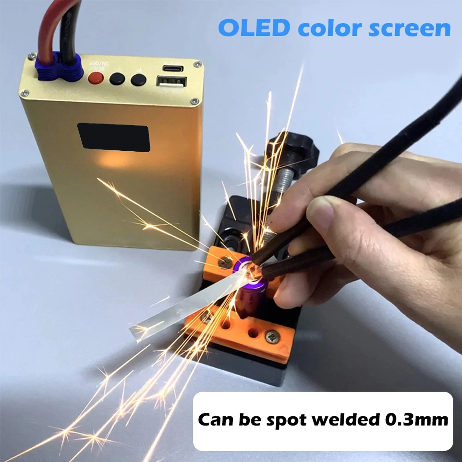 Portable Spot Welder Adjustable Battery Spot Welding Machine 0.2 / 0.3mm Welding Tools for 186 Spot Pens for Phone PC Repair
Portable Spot Welder Adjustable Battery Spot Welding Machine 0.2 / 0.3mm Welding Tools for 186 Spot Pens for Phone PC Repair