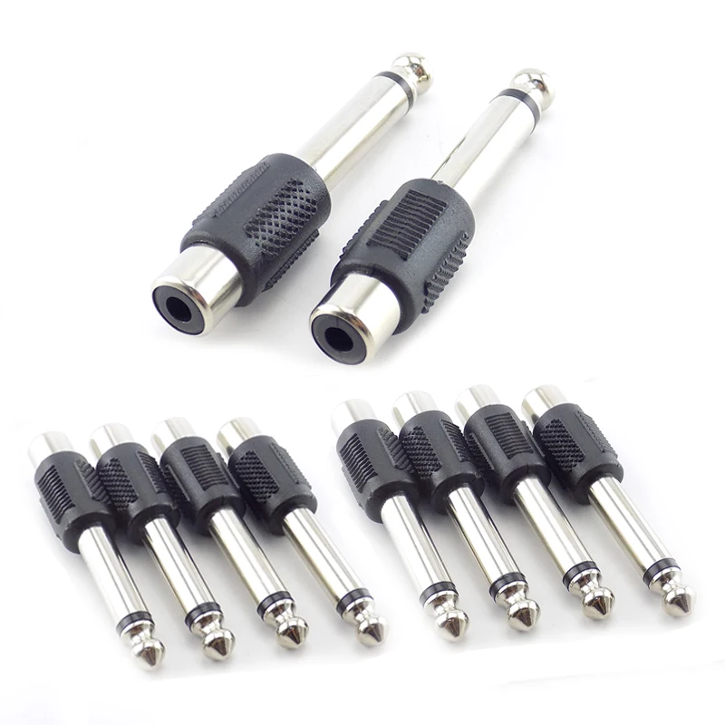 10Pcs RCA Female Jack to 6.35mm 1/4" Male Mono Plug Audio Adapter Connector for DIY FM Microphone
10Pcs RCA Female Jack to 6.35mm 1/4" Male Mono Plug Audio Adapter Connector for DIY FM Microphone