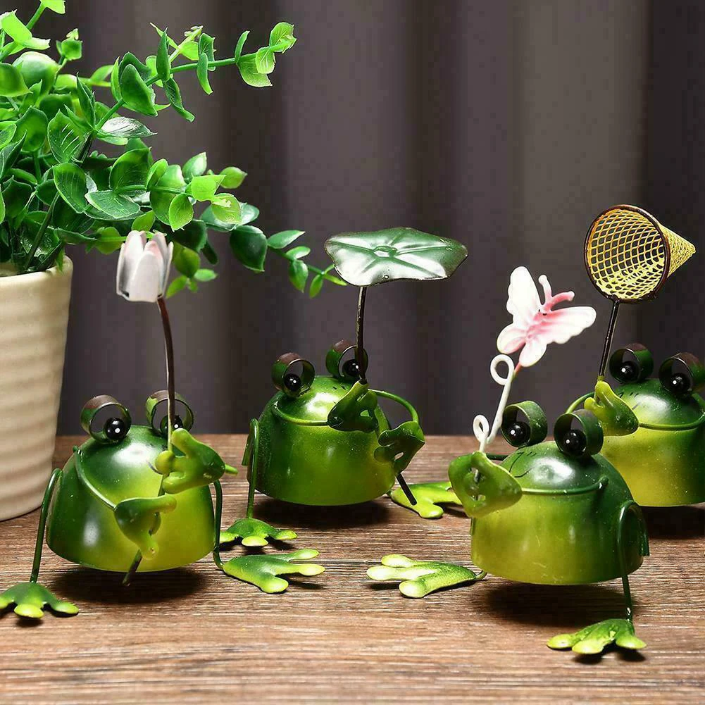 4Pcs Cartoon Iron Frogs Home Decoration Cute Frog Ornament Metal Figurine Bedroom Living Room Decoration Plant Pot Miniatures
4Pcs Cartoon Iron Frogs Home Decoration Cute Frog Ornament Metal Figurine Bedroom Living Room Decoration Plant Pot Miniatures