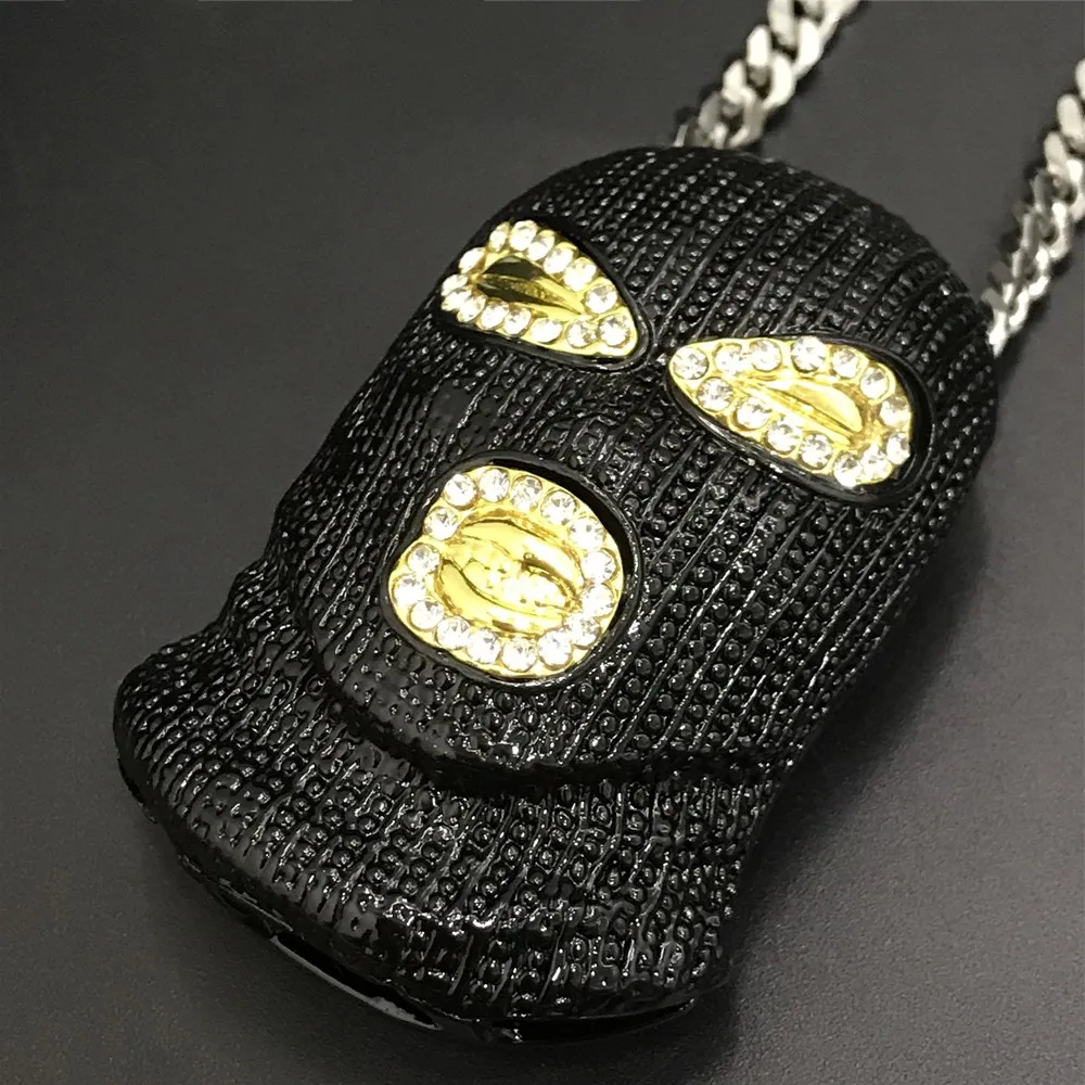 Роскошные мужские часы черного и золотого цвета в стиле хип-хоп черное ожерелье