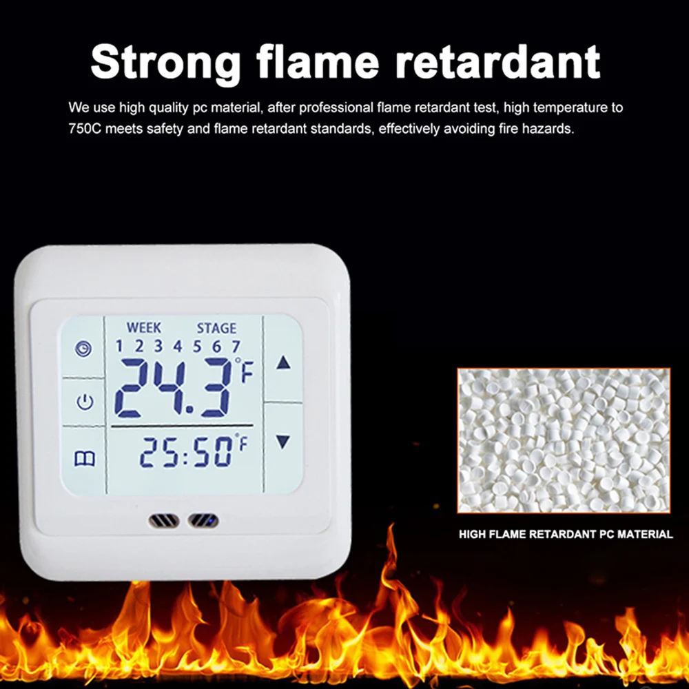 Home Thermoregulator Touch Screen Heating Thermostat For Warm Floor Electric Heating System Temperature Controller
Home Thermoregulator Touch Screen Heating Thermostat For Warm Floor Electric Heating System Temperature Controller