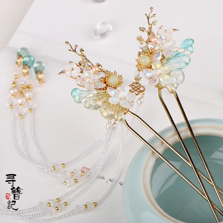 Старинная ручная работа Hanfu классическая длинная шпилька с кисточками сказочная древность Kanzashi шаг встряхивание классическая бабочка голо...
Старинная ручная работа Hanfu классическая длинная шпилька с кисточками сказочная древность Kanzashi шаг встряхивание классическая бабочка голо...