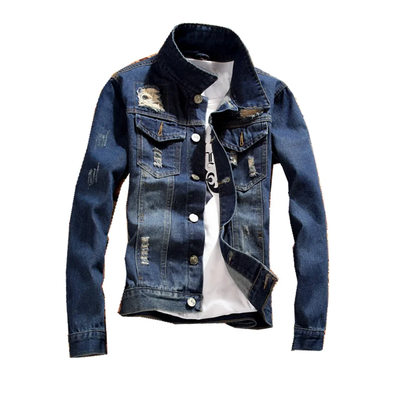 2021 Men Denim Jacket Casual Slim Jean Jacket Coat Outdoors Fashion Autumn Long Sleeve Jacket 
2021 Men Denim Jacket Casual Slim Jean Jacket Coat Outdoors Fashion Autumn Long Sleeve Jacket