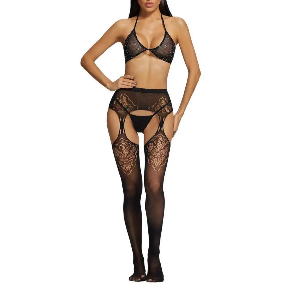 1 Set Seductive Underwear Rhinestones Fishnet Nylon Sexy Sleepwear for Women
1 Set Seductive Underwear Rhinestones Fishnet Nylon Sexy Sleepwear for Women