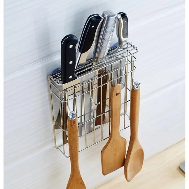 Kitchen Knife Racks Wall-mounted Punch-free Wall-mounted Stainless Steel Wall Multi-function Kitchen Supplies Insert Knife
Kitchen Knife Racks Wall-mounted Punch-free Wall-mounted Stainless Steel Wall Multi-function Kitchen Supplies Insert Knife