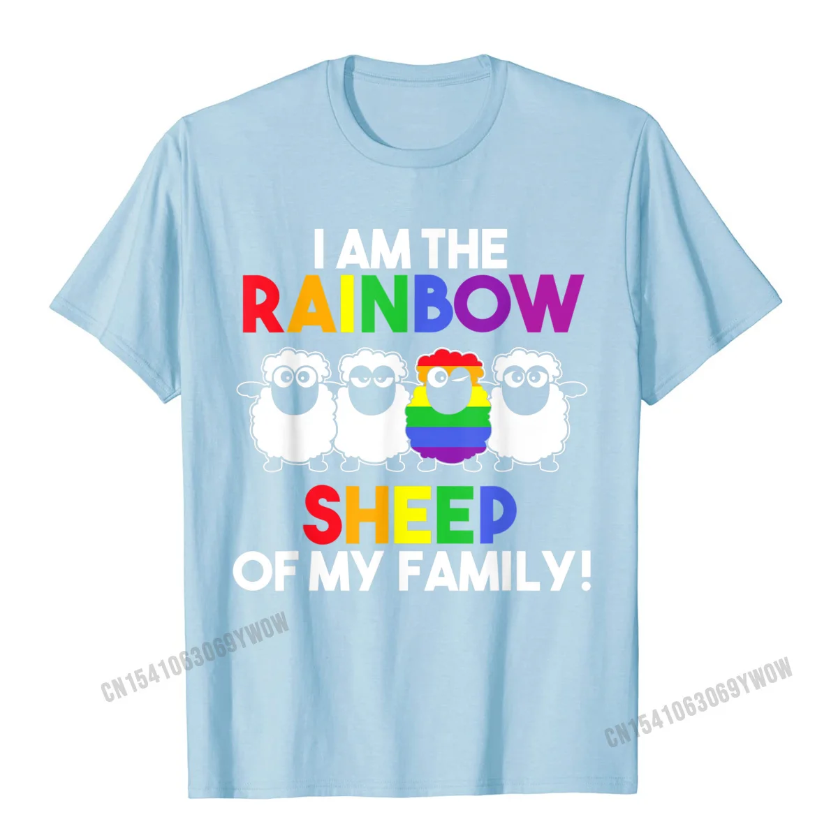 Мужская футболка с надписью I Am The Rainbow Sheep Of My Family | одежда