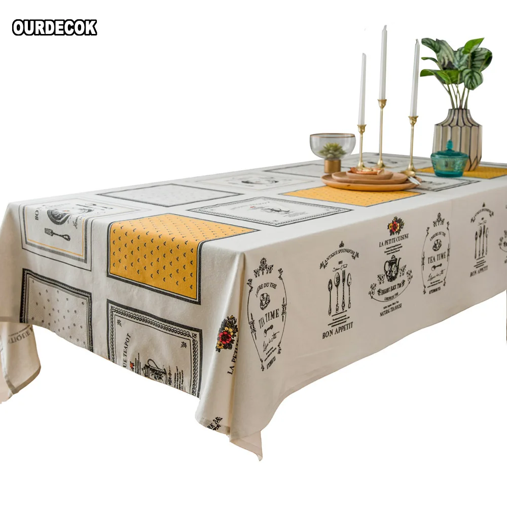 

Таблицы картины Чехлы хлопковый льняной скатерть Кухня стол Кофе прямоугольная скатерть на обеденный стол Obrus Watherproof увы Meja