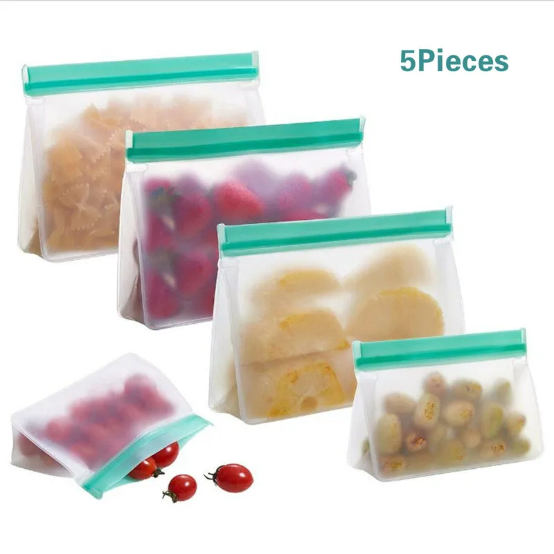 5Pieces Reusable Storage Bags Leakproof Food Storage Bags Double Zipper Seal Home Organizer for Fruit Food Transparent Container
5Pieces Reusable Storage Bags Leakproof Food Storage Bags Double Zipper Seal Home Organizer for Fruit Food Transparent Container