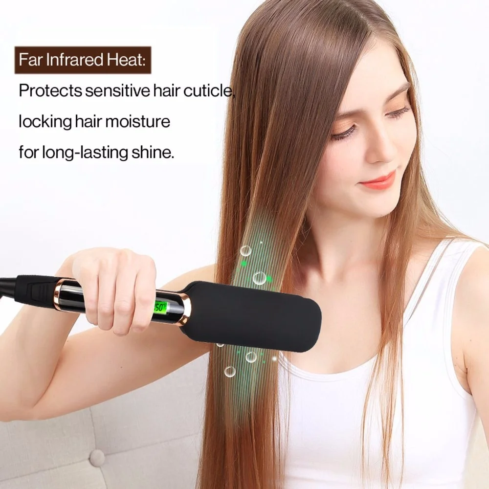 RUCHA Infrared Hair Straightener Professional Ionic Ceramic Tourmaline Plates MCH 30s Fast Heating 2 In 1 Curler Flat Iron
RUCHA Infrared Hair Straightener Professional Ionic Ceramic Tourmaline Plates MCH 30s Fast Heating 2 In 1 Curler Flat Iron
