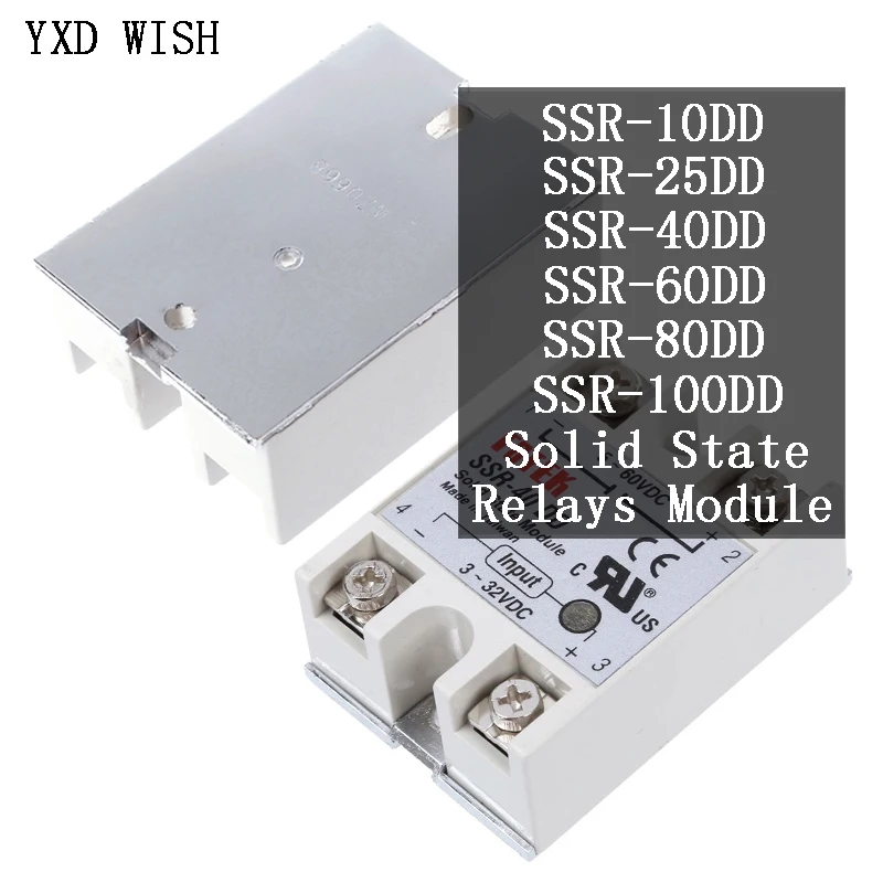Твердотельное реле SSR-10DD SSR-25DD SSR-40DD SSR-60DD SSR-80DD 3-32 DC TO 5-60 DC SSR Relay Solid State
Твердотельное реле SSR-10DD SSR-25DD SSR-40DD SSR-60DD SSR-80DD 3-32 DC TO 5-60 DC SSR Relay Solid State