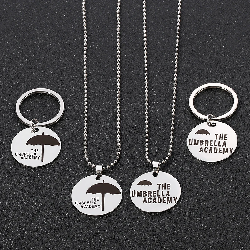 Umbrella Academy Keychain Men Cosplay Umbrella Kry Ring High Quality Metal Umbrella Pendant Accessories Fashion Jewelry Boy Gift
Umbrella Academy Keychain Men Cosplay Umbrella Kry Ring High Quality Metal Umbrella Pendant Accessories Fashion Jewelry Boy Gift