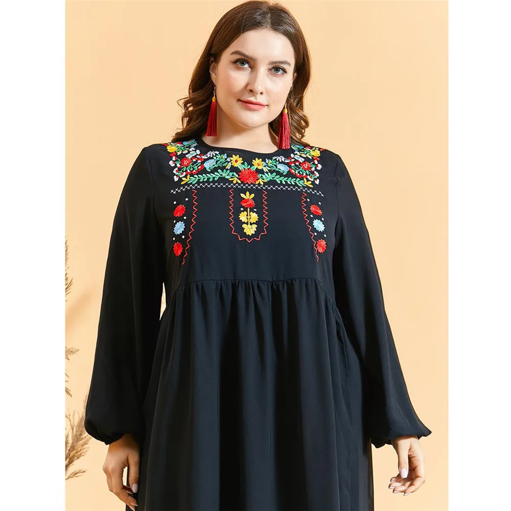 Muslim Women Long Dress Abaya Turkish Arab Maxi Robe Gown Middle East Ethnic Embroidery Loose Plus Size Kaftan Casual Spring New
Muslim Women Long Dress Abaya Turkish Arab Maxi Robe Gown Middle East Ethnic Embroidery Loose Plus Size Kaftan Casual Spring New
