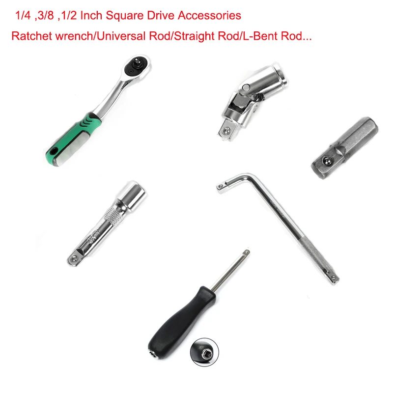 1Pcs 1/4 ,3/8 ,1/2 Inch Square Drive Socket Accessories Ratchet wrench/Universal Rod/Straight Rod/L-Bent Rod etc Socket Adapter
1Pcs 1/4 ,3/8 ,1/2 Inch Square Drive Socket Accessories Ratchet wrench/Universal Rod/Straight Rod/L-Bent Rod etc Socket Adapter