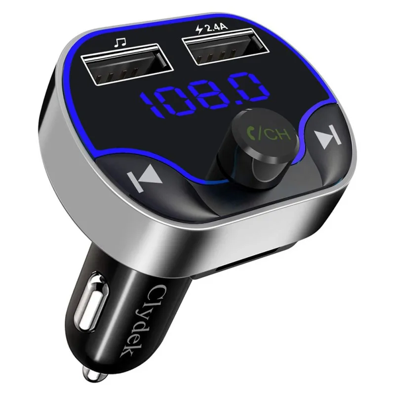 Автомобильный FM-передатчик Bluetooth 5,0, автомобильный радиоприемник, аудио адаптер с двумя USB-портами для зарядки
Автомобильный FM-передатчик Bluetooth 5,0, автомобильный радиоприемник, аудио адаптер с двумя USB-портами для зарядки