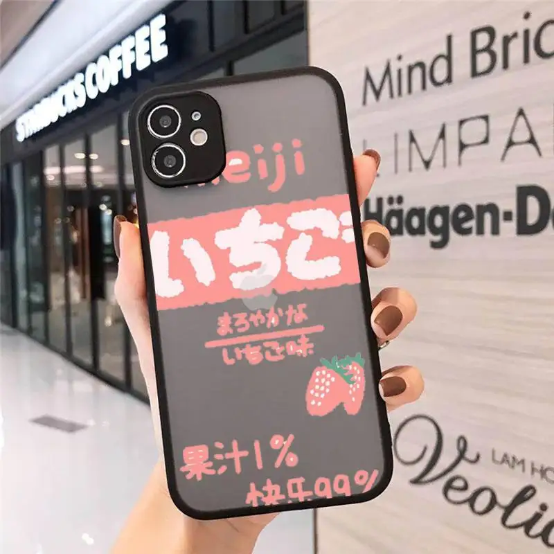 Japanese Strawberry Milk food Phone Cases matte transparent For iphone 7 8 11 12 plus mini x xs xr pro max cover
Japanese Strawberry Milk food Phone Cases matte transparent For iphone 7 8 11 12 plus mini x xs xr pro max cover
