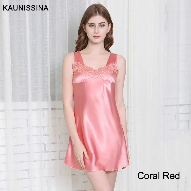 Women Plus Size Summer Nightgown Silk Sexy Night Dress Short Lace Patchwork Sleeveless Loose Night Sleepwear Home Wear Clothes
Women Plus Size Summer Nightgown Silk Sexy Night Dress Short Lace Patchwork Sleeveless Loose Night Sleepwear Home Wear Clothes