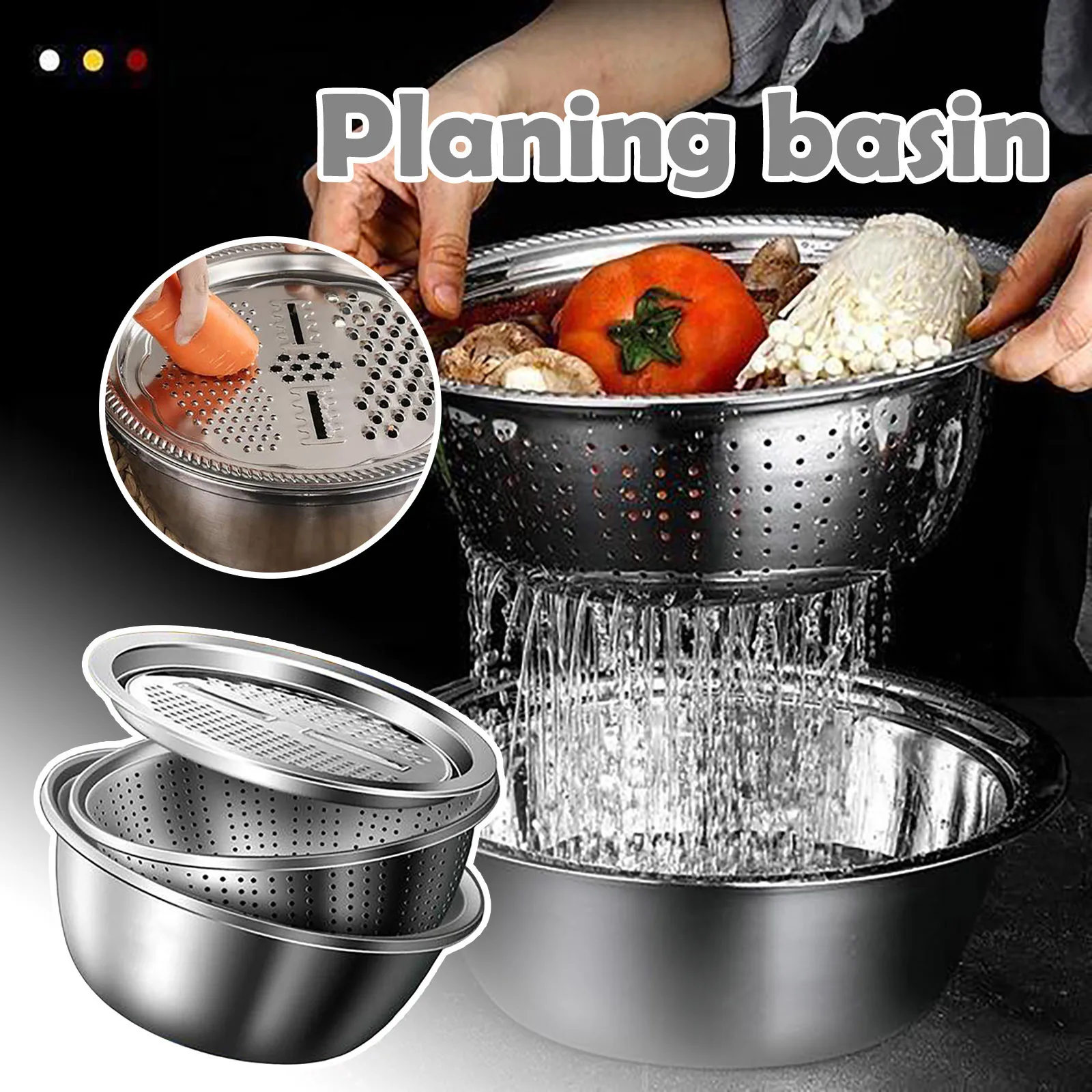 Stainless Steel Multi-functional Shredding Basin Kitchen Draining Basin grater manual cabbage chopper kitchen gadget Accessories
Stainless Steel Multi-functional Shredding Basin Kitchen Draining Basin grater manual cabbage chopper kitchen gadget Accessories