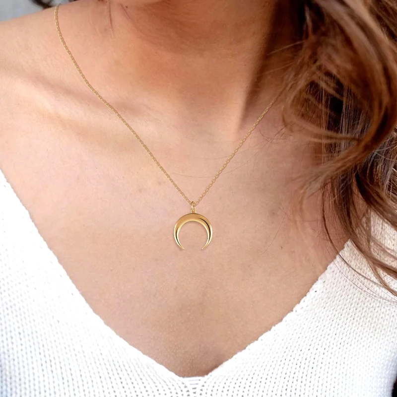 Fashion Personality Moon Women Necklace Pendientes Plata 925 Female Clavicle Chain Crescent Pendant Necklaces For Friend Gifts
Fashion Personality Moon Women Necklace Pendientes Plata 925 Female Clavicle Chain Crescent Pendant Necklaces For Friend Gifts