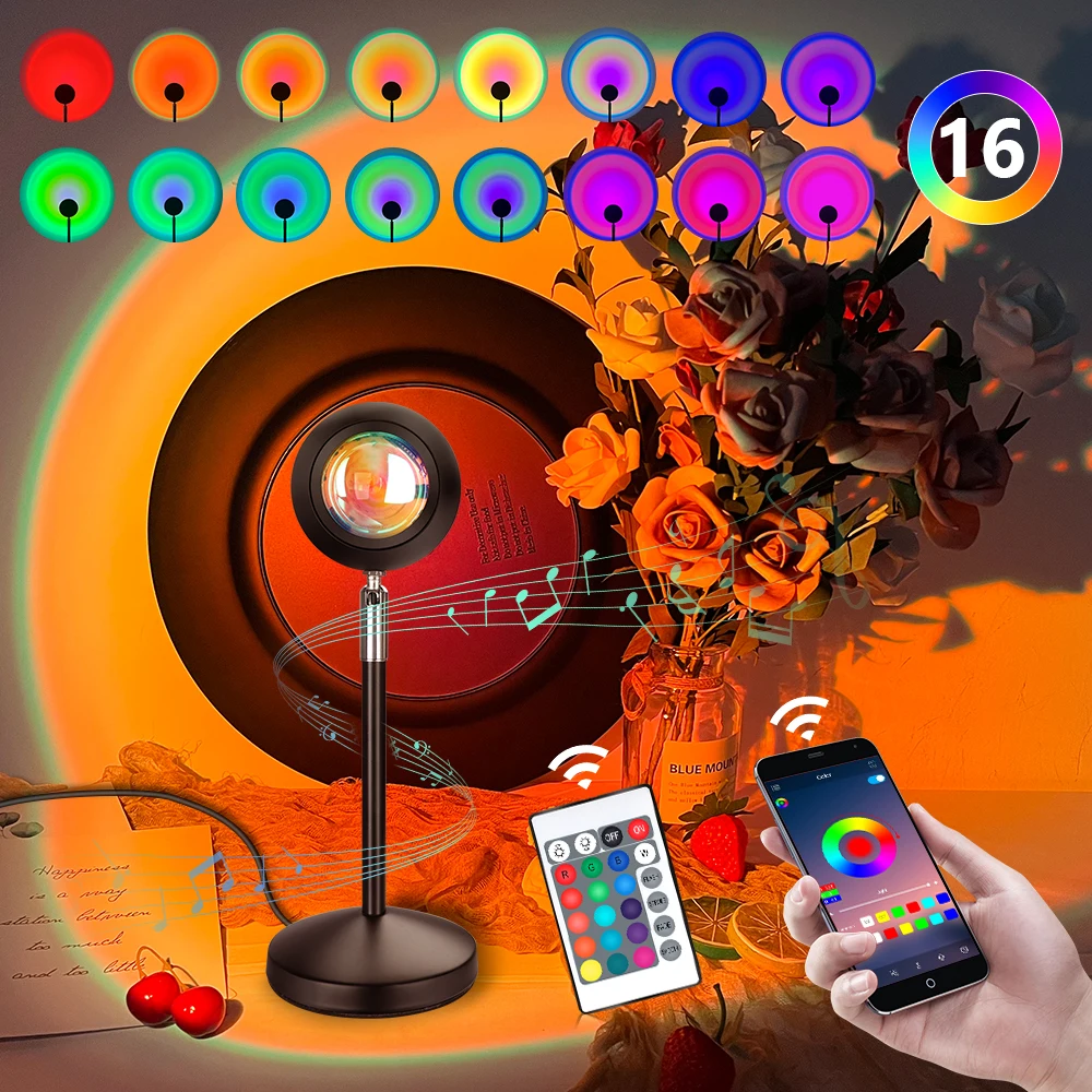 Rainbow UFO Sunset Lamp 16 Colors USB Atmosphere Sunset Projector Night Light APP&Remote Control 2 in 1 RGB Room Decor Lighting
Rainbow UFO Sunset Lamp 16 Colors USB Atmosphere Sunset Projector Night Light APP&Remote Control 2 in 1 RGB Room Decor Lighting
