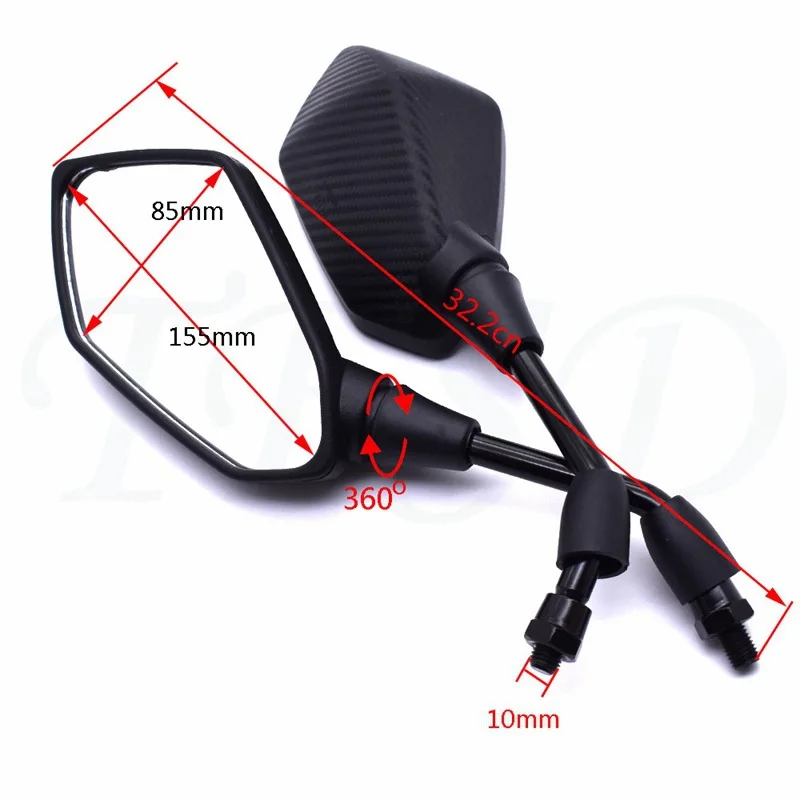 Fastrider 2Pcs/Pair Motorcycle Mirror Scooter E-Bike Rearview Mirrors Electrombile Back Side Convex Mirror 8mm 10mm Carbon Fiber
Fastrider 2Pcs/Pair Motorcycle Mirror Scooter E-Bike Rearview Mirrors Electrombile Back Side Convex Mirror 8mm 10mm Carbon Fiber
