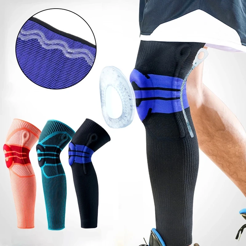 1 Piece Long Sports Knee Pads Support Silicone Spring Knee Protector Arthritis Injury Gym Basktball Knee Brace Knee Sleeve -40
1 Piece Long Sports Knee Pads Support Silicone Spring Knee Protector Arthritis Injury Gym Basktball Knee Brace Knee Sleeve -40