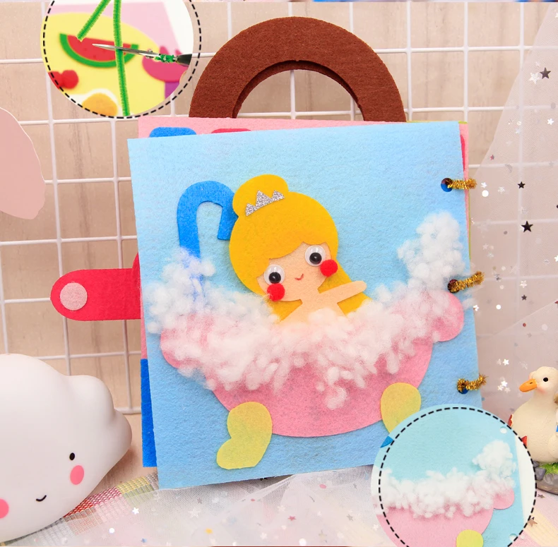 Handmade DIY Felt Book Soft Nonwoven Cloth Quiet Toys For Kids Early Learning Educational DIY Package Mom Sewing Gift for Baby
Handmade DIY Felt Book Soft Nonwoven Cloth Quiet Toys For Kids Early Learning Educational DIY Package Mom Sewing Gift for Baby