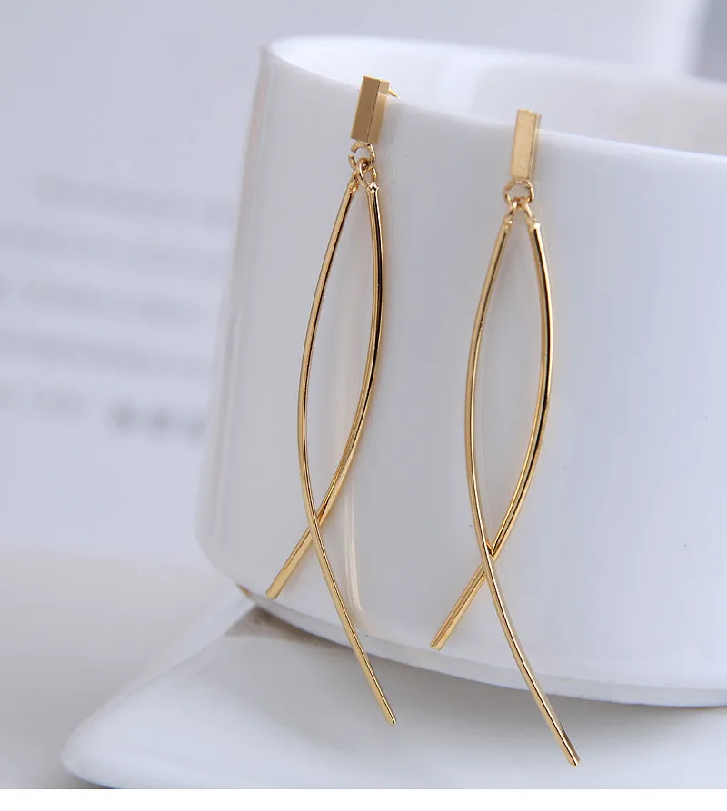 Kymyad Simple Earrings For Women Jewelry Bijoux Femme Copper Geometric Long Earrings Fashion Jewelry Gold Color Party Earrings
Kymyad Simple Earrings For Women Jewelry Bijoux Femme Copper Geometric Long Earrings Fashion Jewelry Gold Color Party Earrings