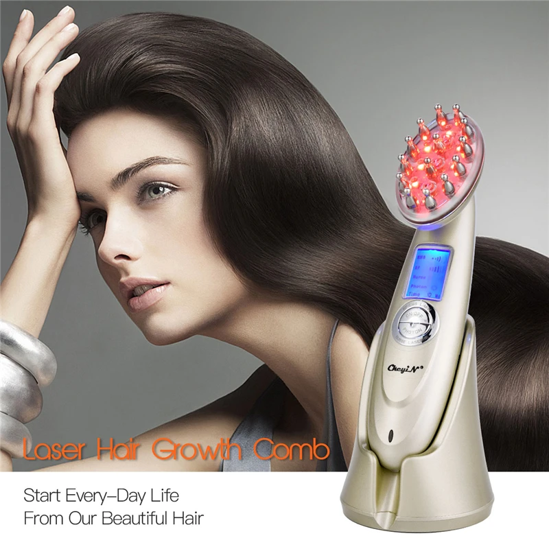Anti Hair Loss Nano Hair Growth Comb Vibrating Massage Therapy Hairbrush EMS Micro-electricity Regrowth Brush Low-frequency RF
Anti Hair Loss Nano Hair Growth Comb Vibrating Massage Therapy Hairbrush EMS Micro-electricity Regrowth Brush Low-frequency RF