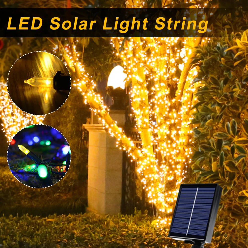 LED String Lights Solar Power Decorative Fairy Light Garland Lamp with 8 Modes Home Wedding New Year Decoration Battery Powered
LED String Lights Solar Power Decorative Fairy Light Garland Lamp with 8 Modes Home Wedding New Year Decoration Battery Powered