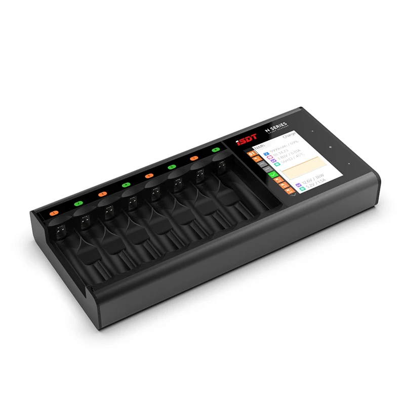 ISDT N8 LCD Display Universal Battery Charger 8-Slot Speedy Smart 5th 7th Battery Fast Charger for Rechargeable Batteries
ISDT N8 LCD Display Universal Battery Charger 8-Slot Speedy Smart 5th 7th Battery Fast Charger for Rechargeable Batteries