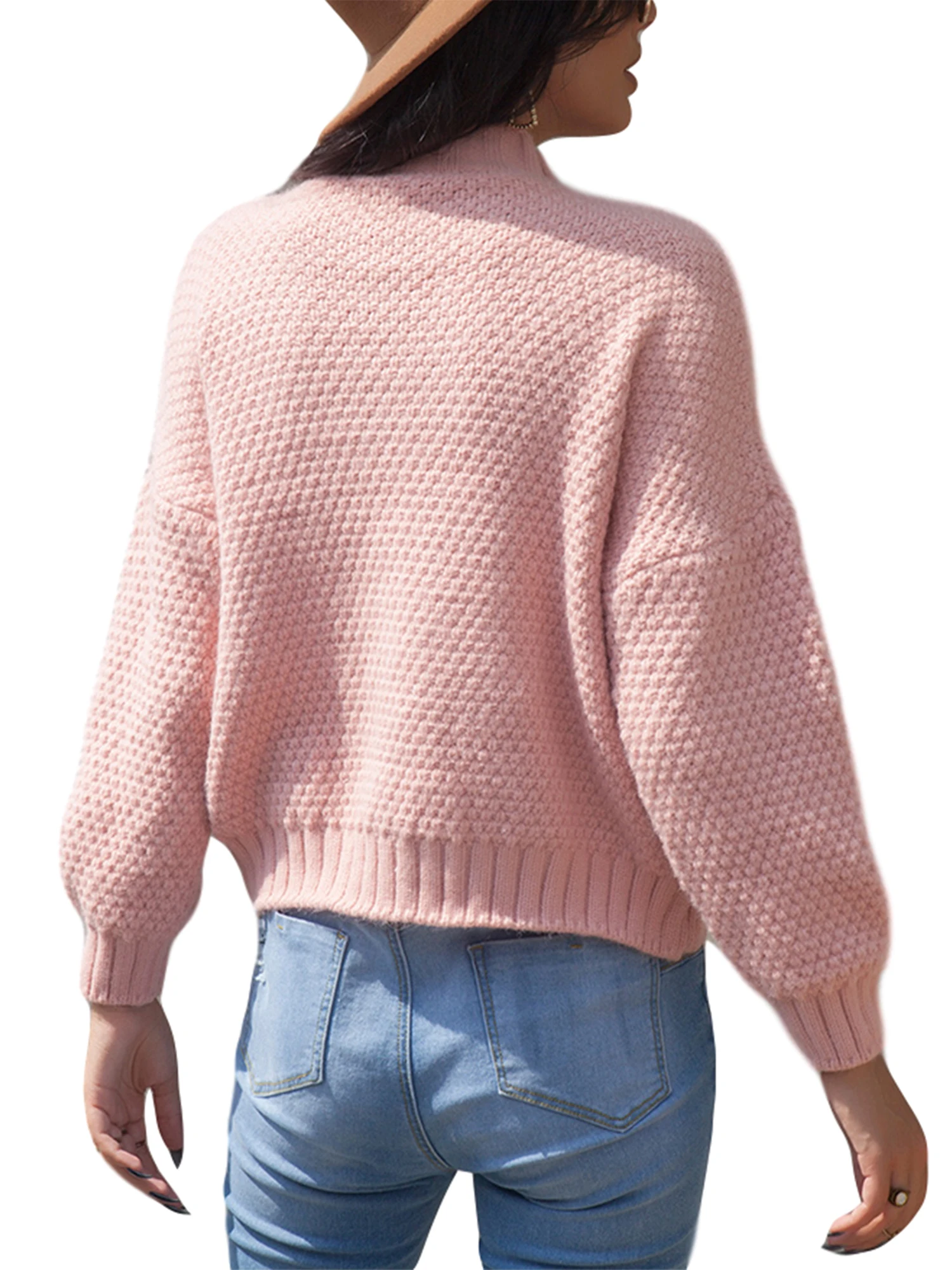 Women Classic Sweater, Casual Loose Crew Neck Long Sleeve Rib Cuffs Solid Color Knitted Extra Soft Pullover Tops
Women Classic Sweater, Casual Loose Crew Neck Long Sleeve Rib Cuffs Solid Color Knitted Extra Soft Pullover Tops